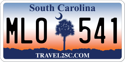 SC license plate MLO541