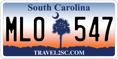 SC license plate MLO547
