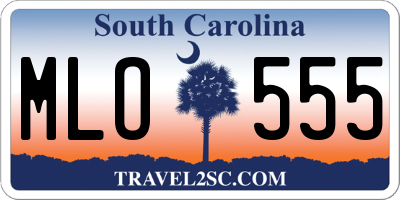 SC license plate MLO555