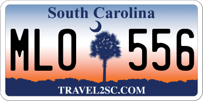 SC license plate MLO556
