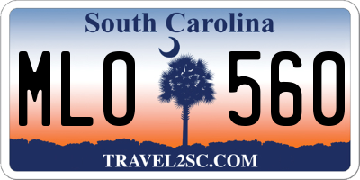 SC license plate MLO560
