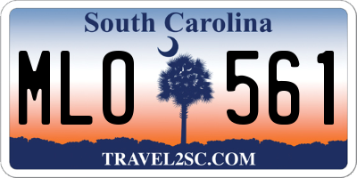 SC license plate MLO561
