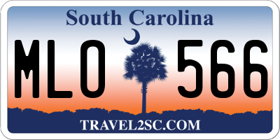 SC license plate MLO566