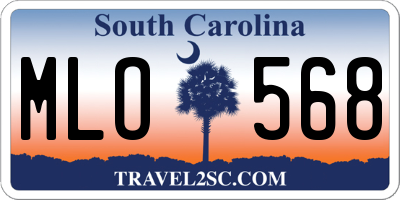 SC license plate MLO568