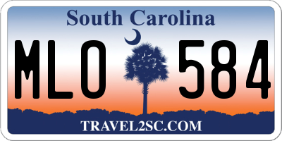 SC license plate MLO584