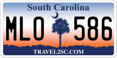 SC license plate MLO586
