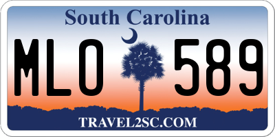 SC license plate MLO589