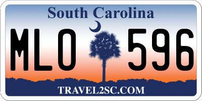 SC license plate MLO596