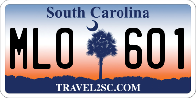 SC license plate MLO601
