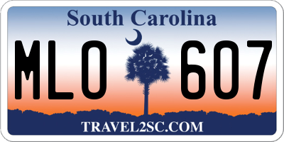 SC license plate MLO607