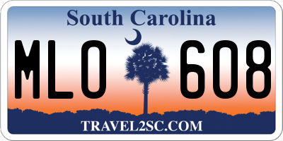 SC license plate MLO608