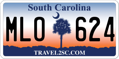 SC license plate MLO624