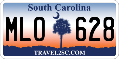 SC license plate MLO628