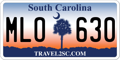 SC license plate MLO630