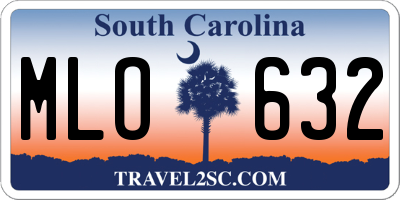 SC license plate MLO632