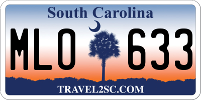 SC license plate MLO633