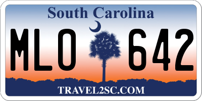SC license plate MLO642