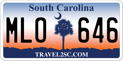 SC license plate MLO646