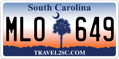 SC license plate MLO649