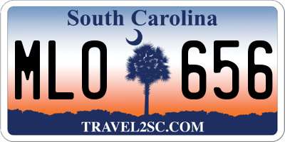 SC license plate MLO656