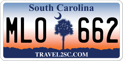 SC license plate MLO662
