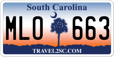 SC license plate MLO663