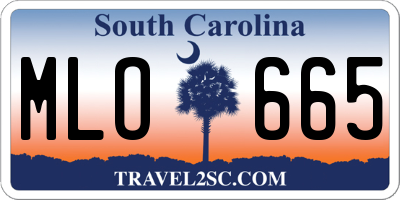 SC license plate MLO665
