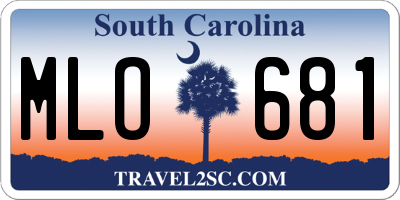 SC license plate MLO681