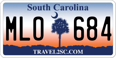 SC license plate MLO684