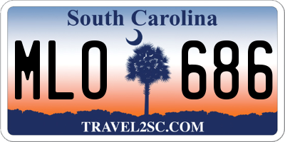 SC license plate MLO686