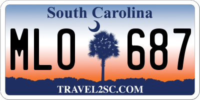 SC license plate MLO687