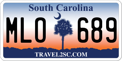 SC license plate MLO689