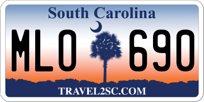 SC license plate MLO690