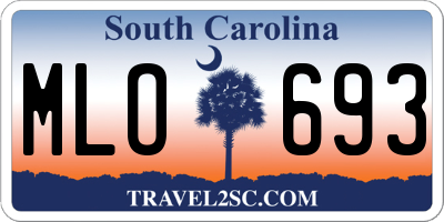 SC license plate MLO693