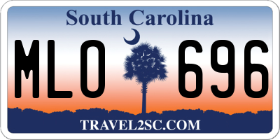 SC license plate MLO696