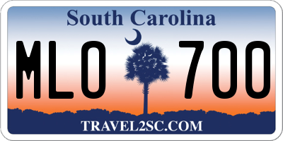 SC license plate MLO700