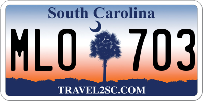 SC license plate MLO703