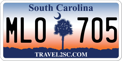 SC license plate MLO705