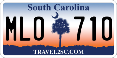 SC license plate MLO710