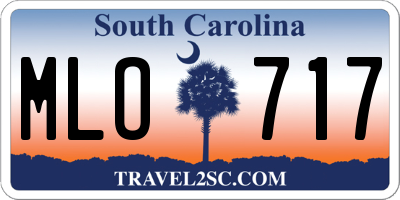 SC license plate MLO717
