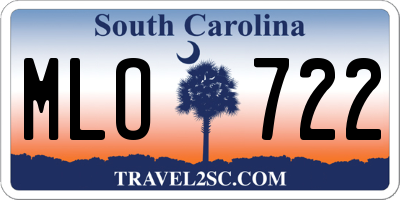 SC license plate MLO722