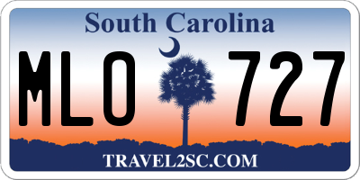SC license plate MLO727
