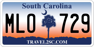 SC license plate MLO729