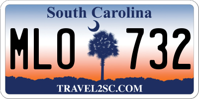 SC license plate MLO732