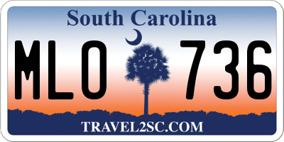 SC license plate MLO736