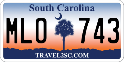SC license plate MLO743