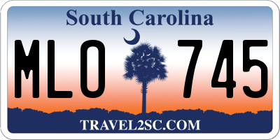 SC license plate MLO745