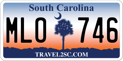 SC license plate MLO746