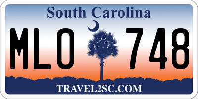 SC license plate MLO748