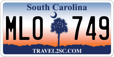 SC license plate MLO749